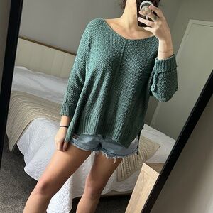 Eesome V-Neck Green Sweater